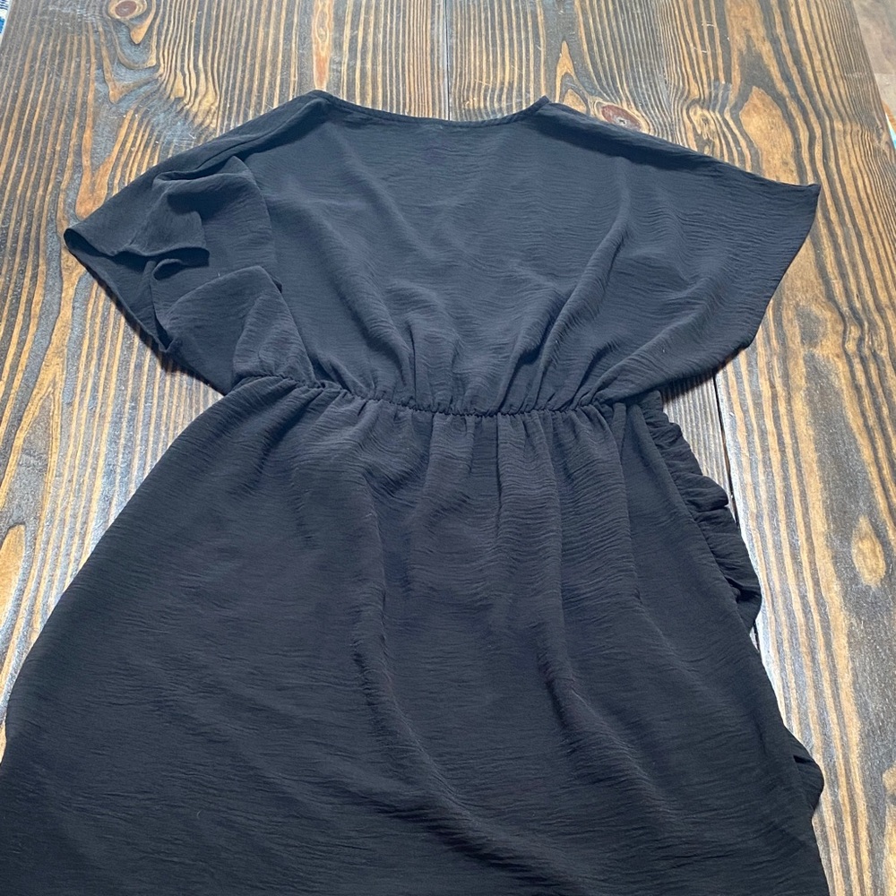 Black front-wrap Dress - Size XL - Picture 3 of 3